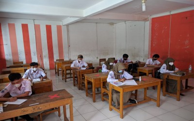 Pembelajaran tatap muka terbatas (PTM) di SMK Informatika Bina Generasi 1